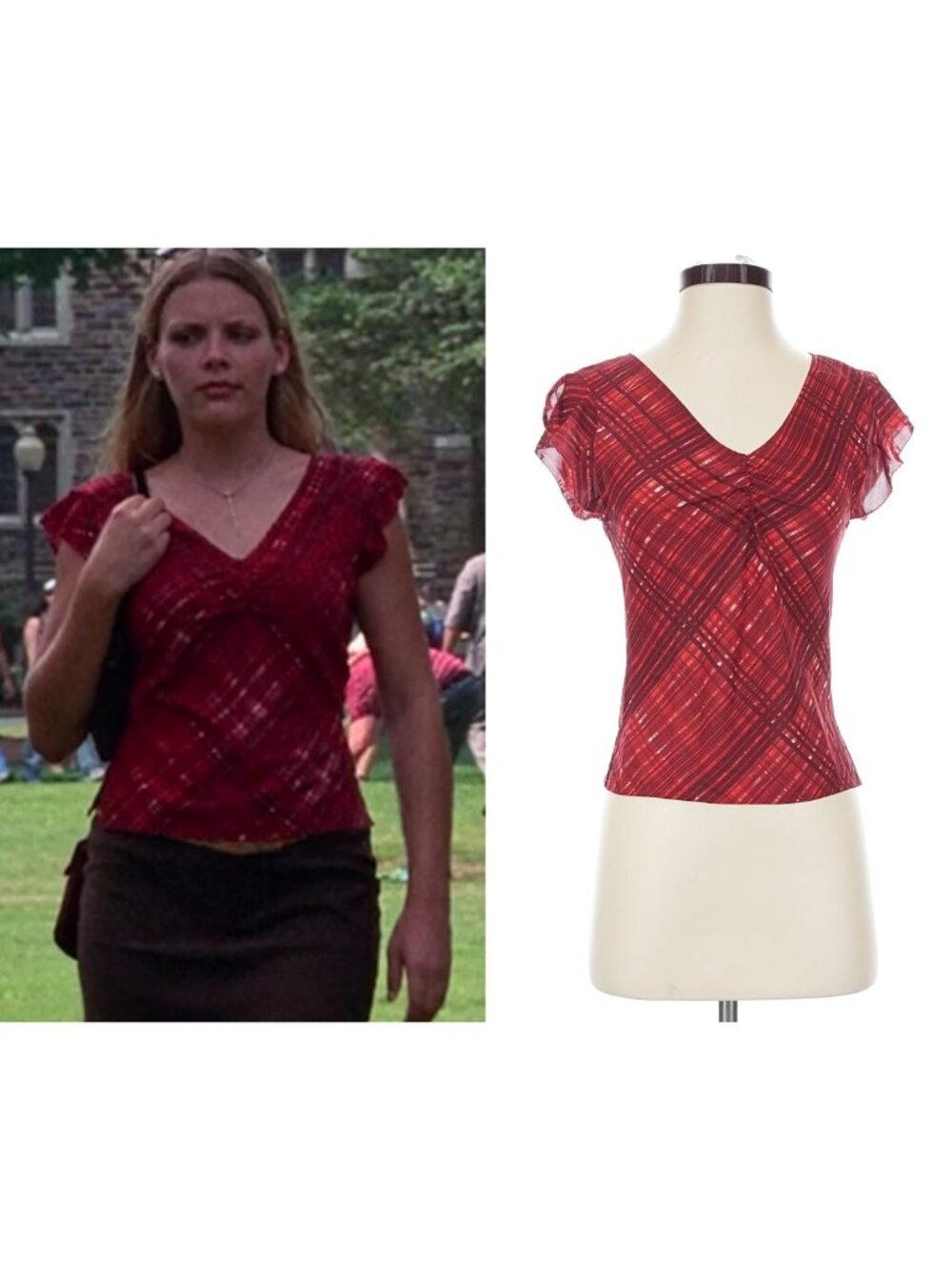 ASO DAWSONS CREEK AUDREY LIDDELL BUSY PHILLIPS Top Y2K RARE VINTAGE